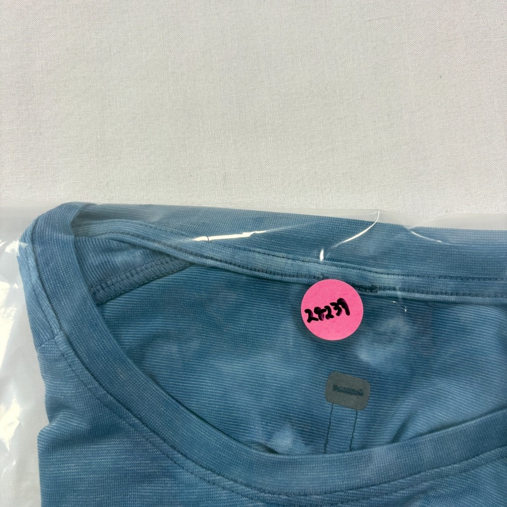 Lululemon Shirt Mens Medium Blue Always Agile Diamond Dye Athletic Stretch - Picture 9 of 9